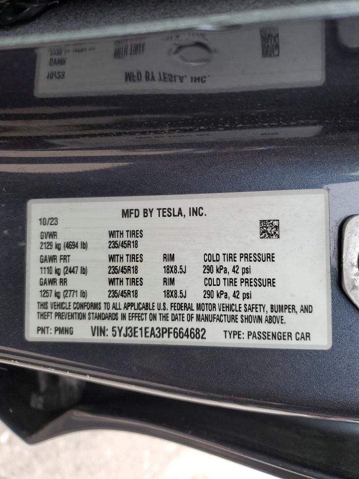 2023 TESLA MODEL 3 photo 13