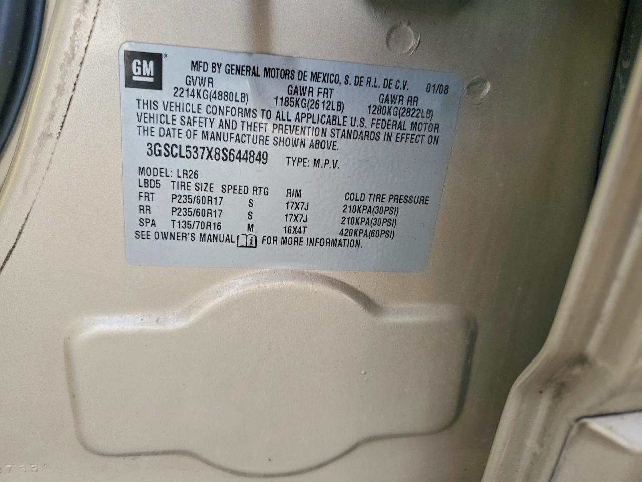 2008 SATURN VUE XR photo 13