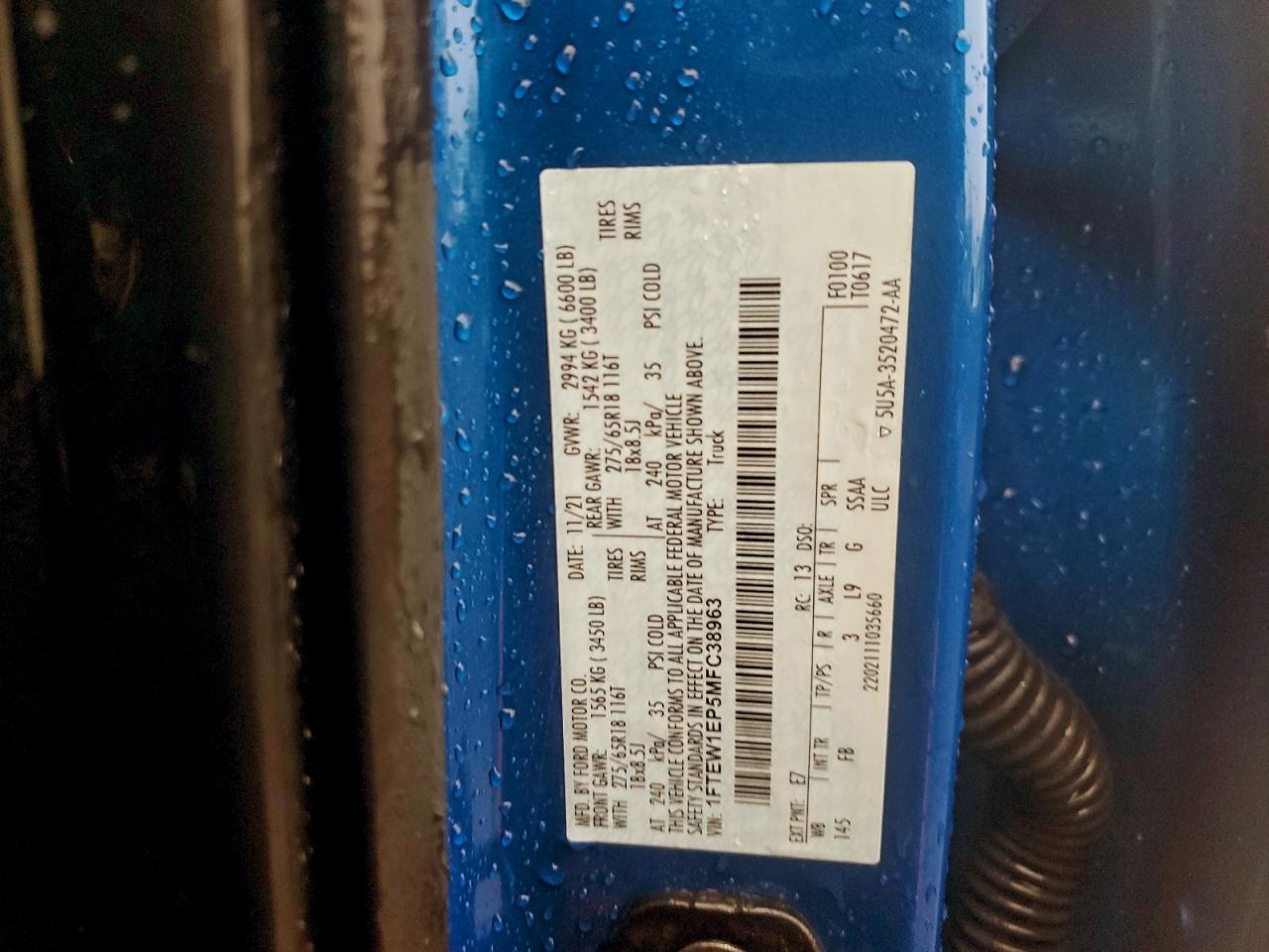 2021 FORD F150 SUPERCREW photo 12