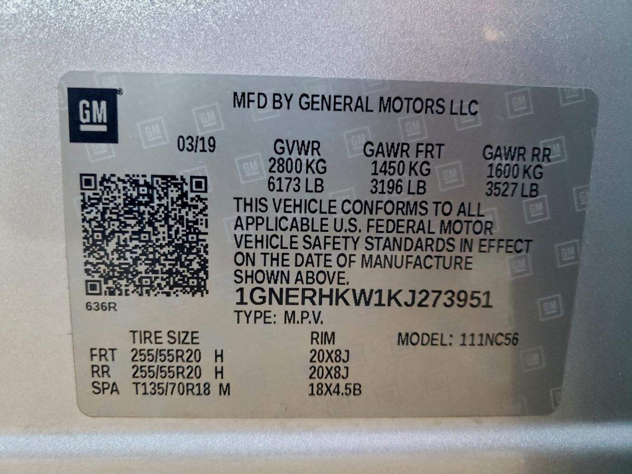 2019 CHEVROLET TRAVERSE LT photo 13