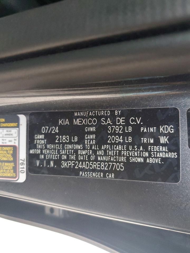 2024 KIA FORTE LXS photo 12