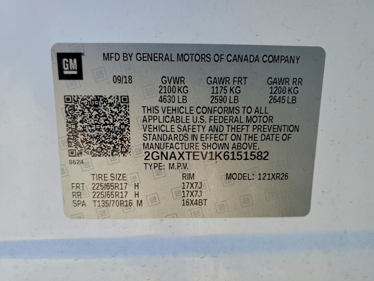 2019 CHEVROLET EQUINOX LT photo 13