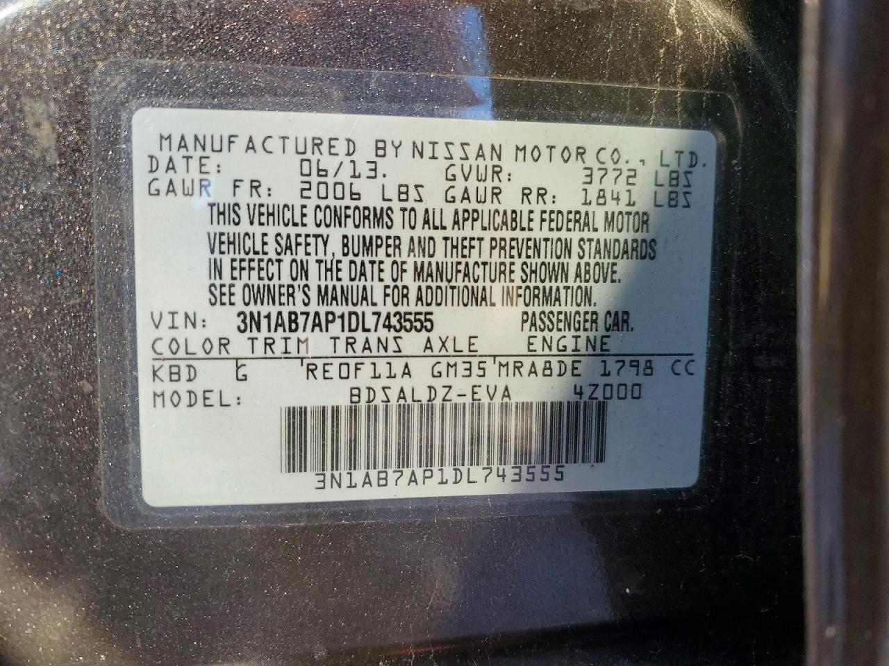 2013 NISSAN SENTRA S photo 12