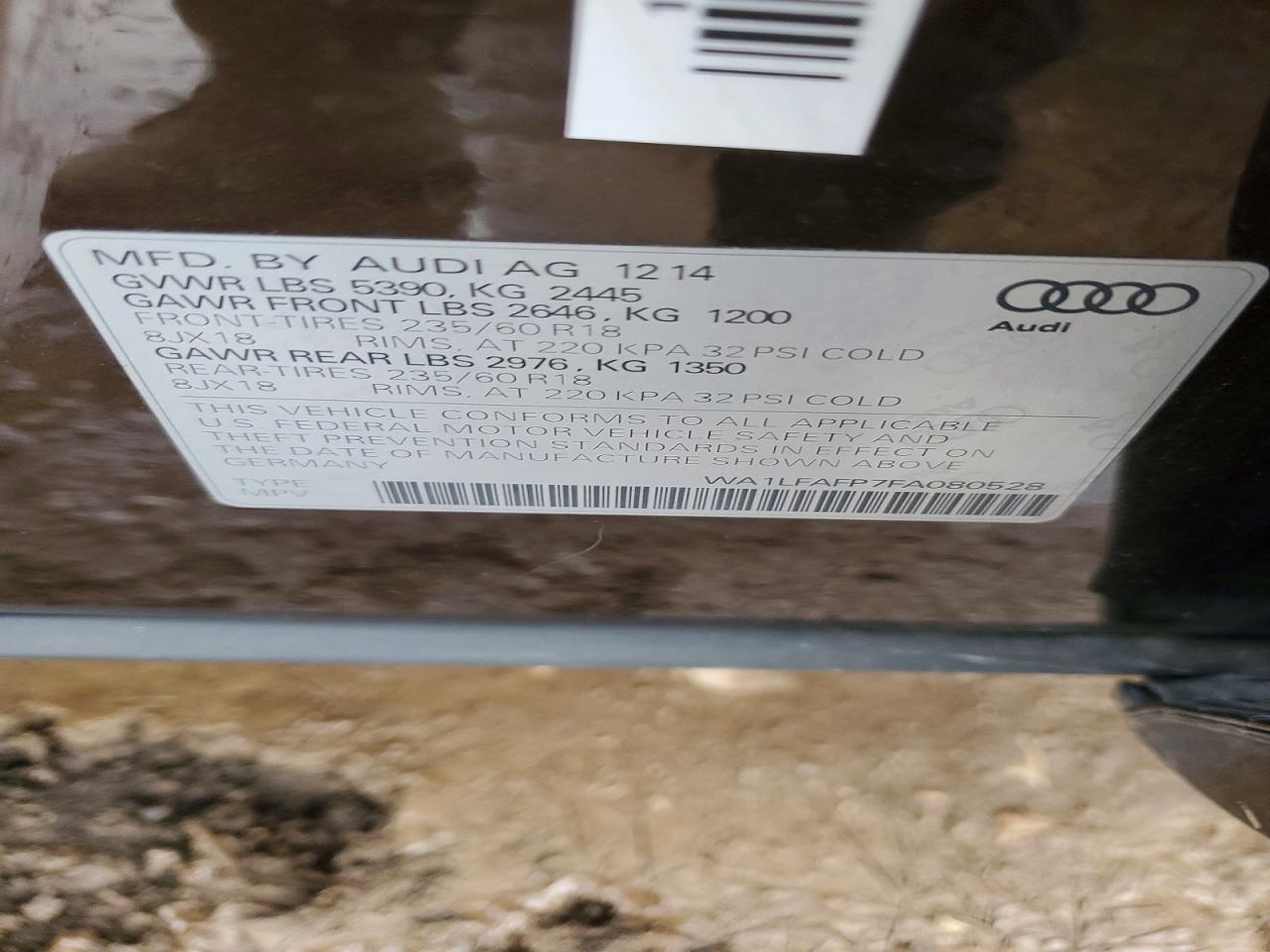 2015 AUDI Q5 PREMIUM PLUS photo 13