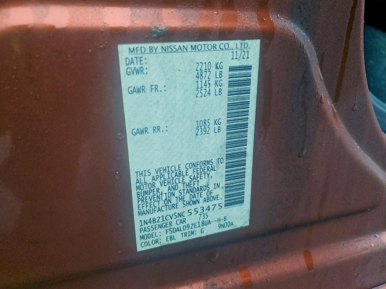 2022 NISSAN LEAF SV PLUS photo 13