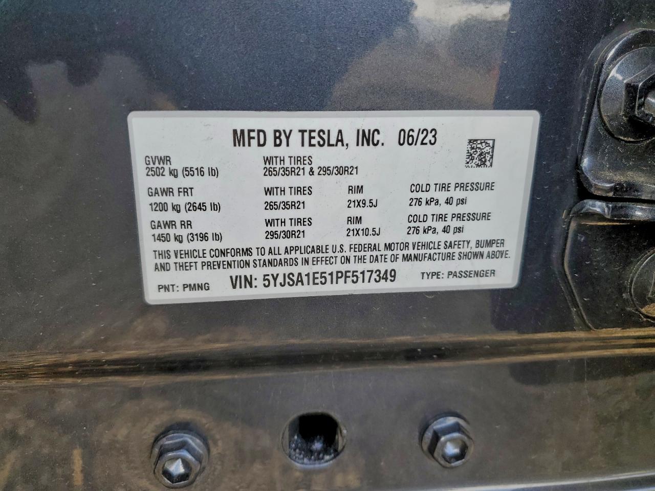 2023 TESLA MODEL S photo 13