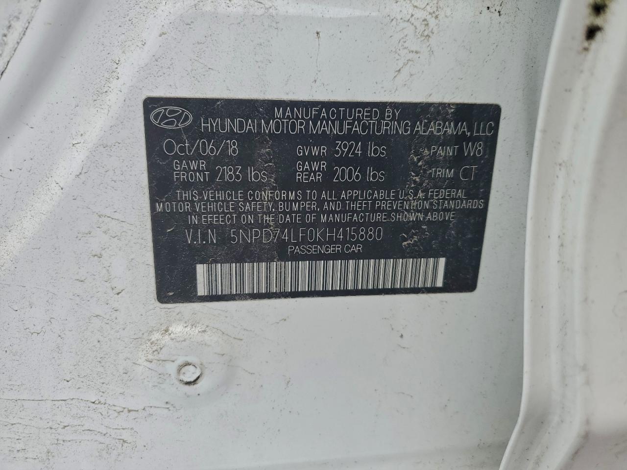 2019 HYUNDAI ELANTRA SE photo 12