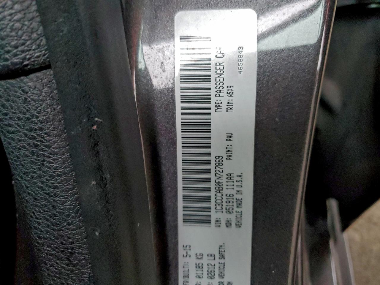 2015 CHRYSLER 200 LIMITED photo 12