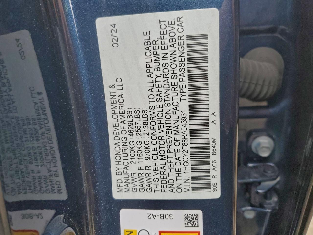 2024 HONDA ACCORD TOURING HYBRID photo 12