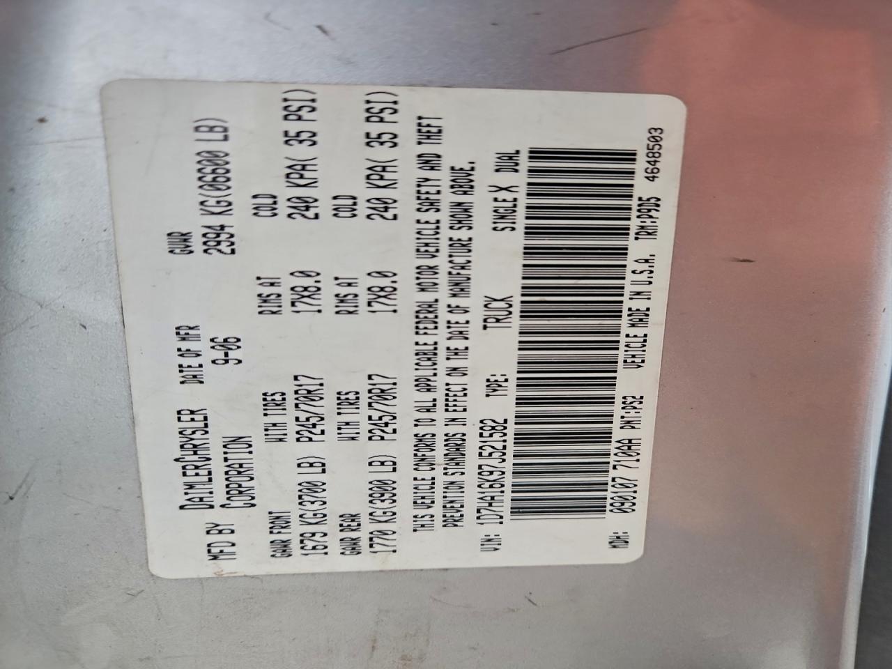 2007 DODGE RAM 1500 ST photo 13