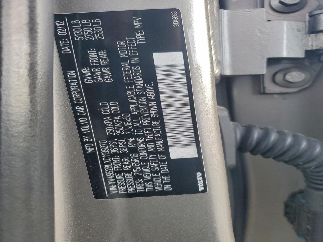 2012 VOLVO XC70 3.2 photo 12
