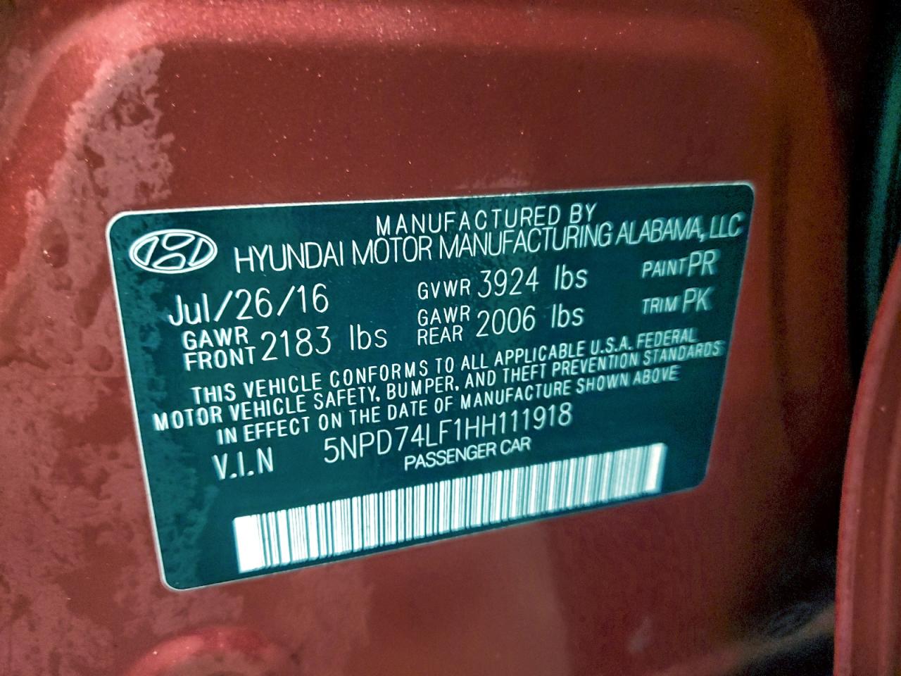 2017 HYUNDAI ELANTRA SE photo 45