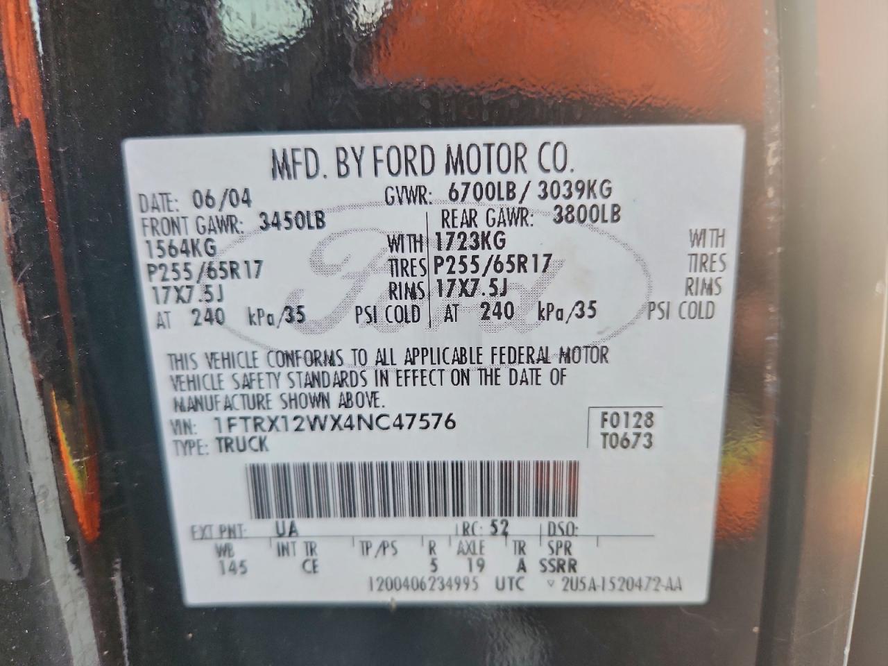 2004 FORD F150 photo 34