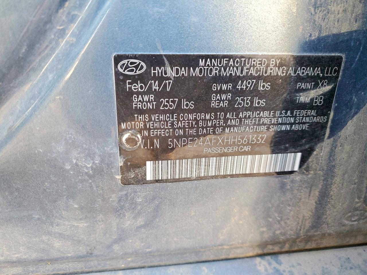 2017 HYUNDAI SONATA SE photo 13