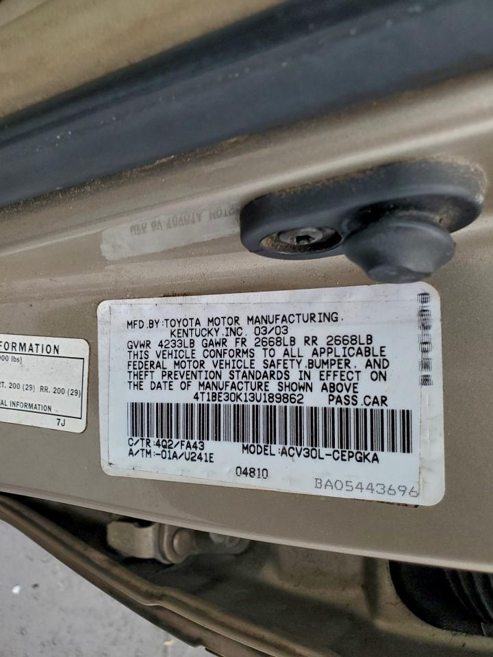 2003 TOYOTA CAMRY LE photo 12