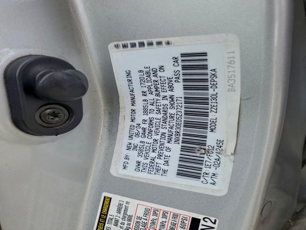 2005 TOYOTA COROLLA CE photo 12