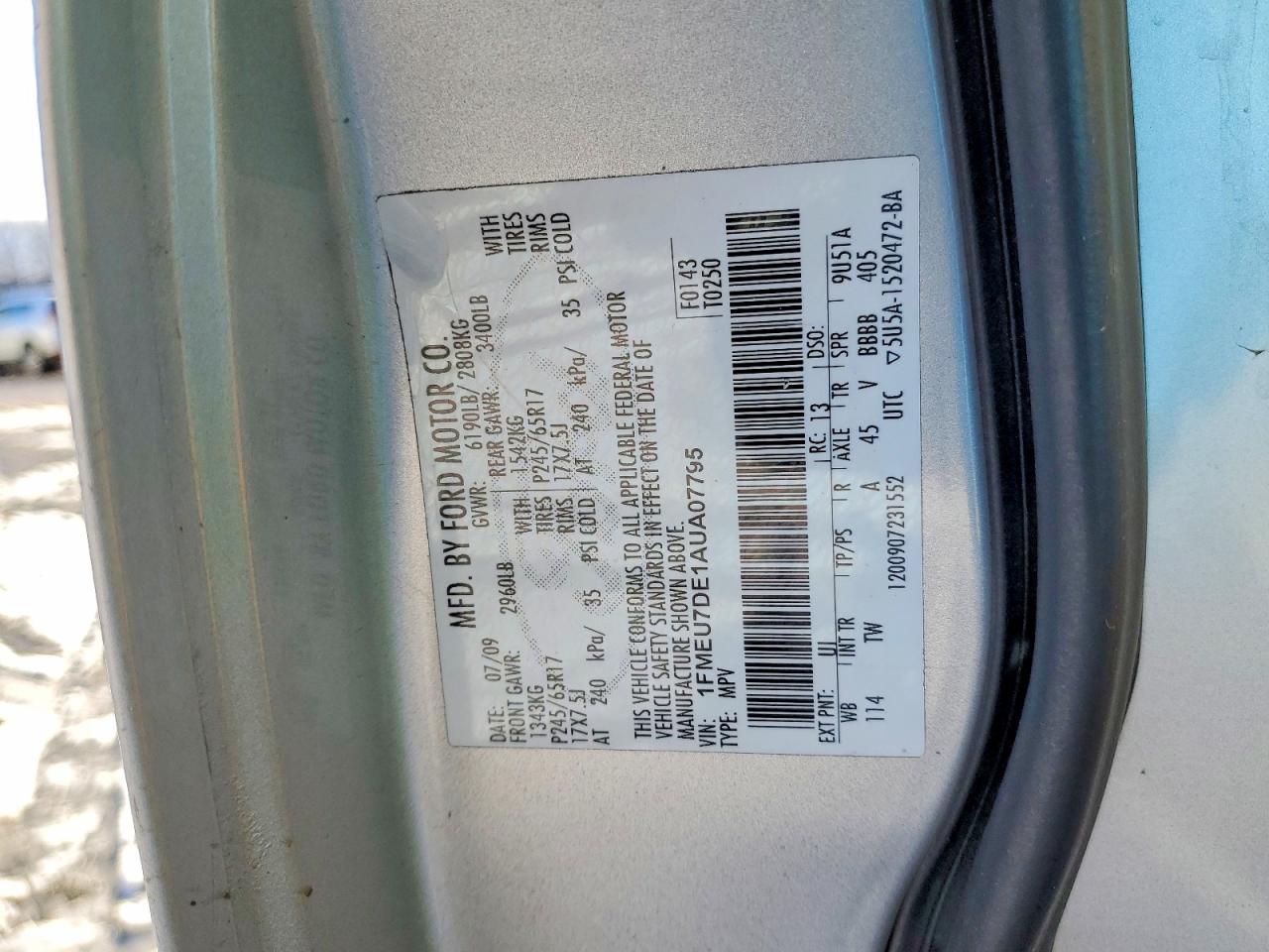 2010 FORD EXPLORER XLT photo 13