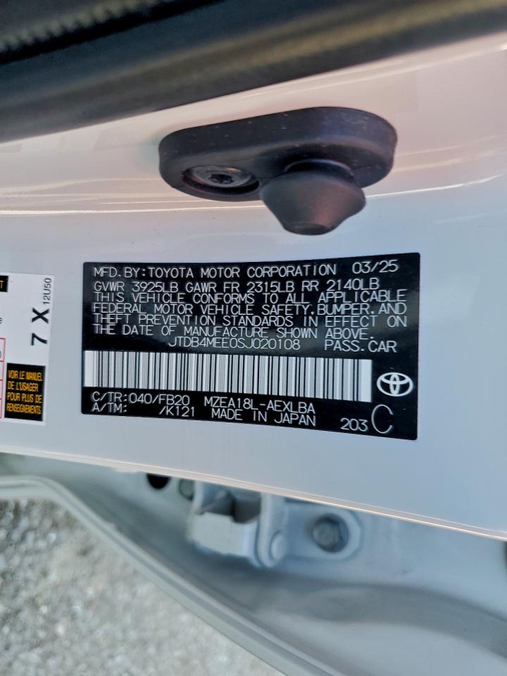 2025 TOYOTA COROLLA LE photo 12