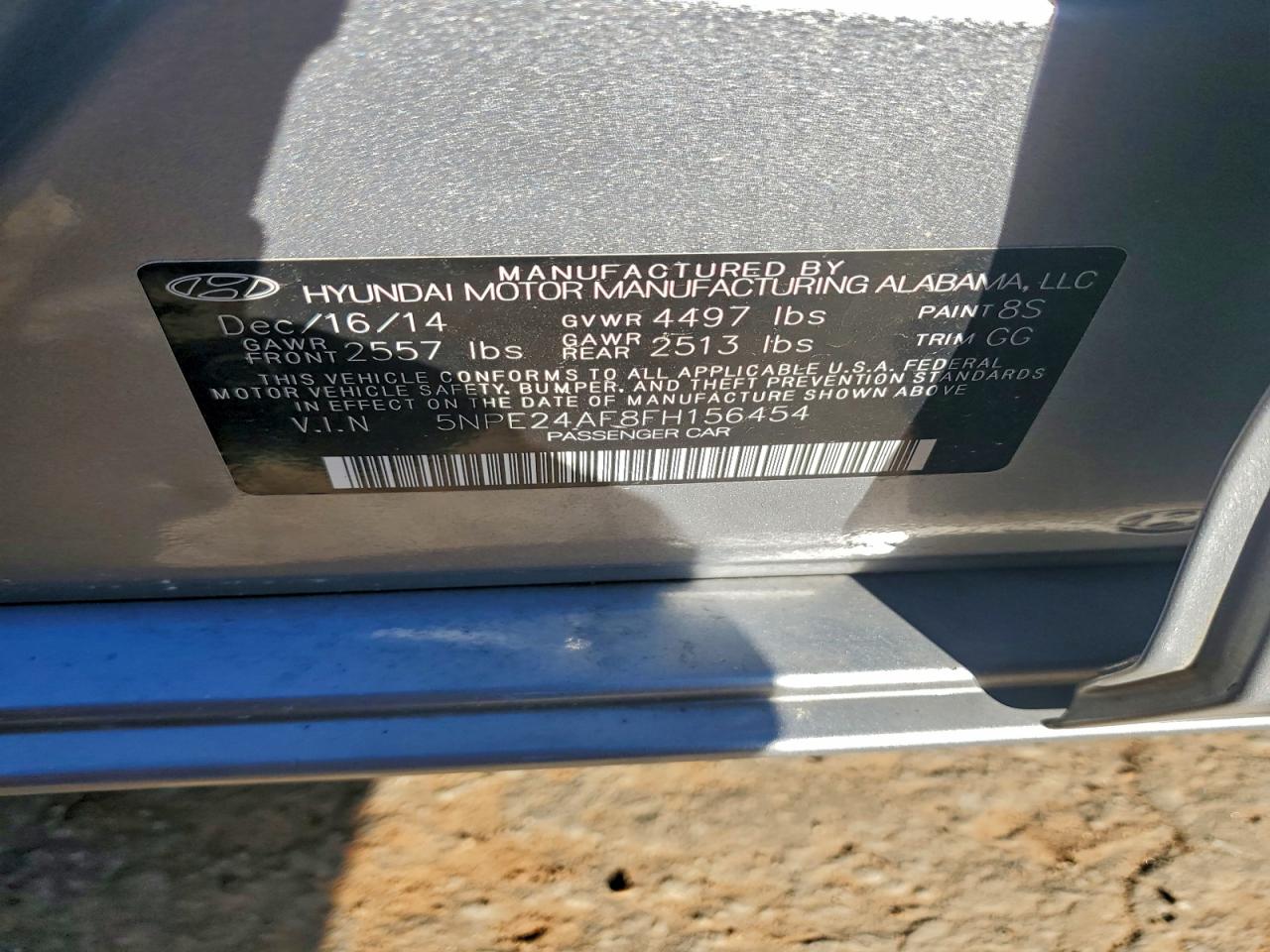 2015 HYUNDAI SONATA SE photo 12