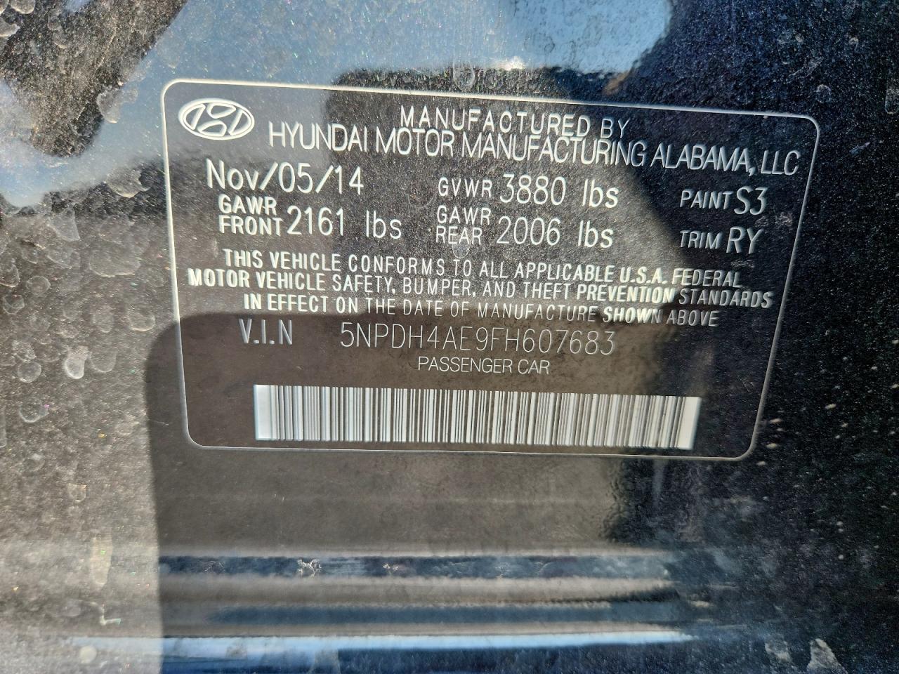 2015 HYUNDAI ELANTRA SE photo 34