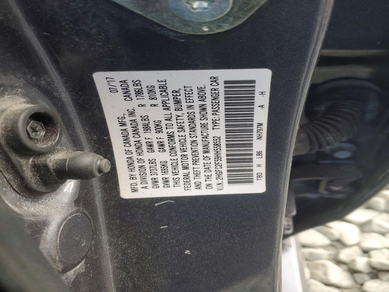 2017 HONDA CIVIC LX photo 12