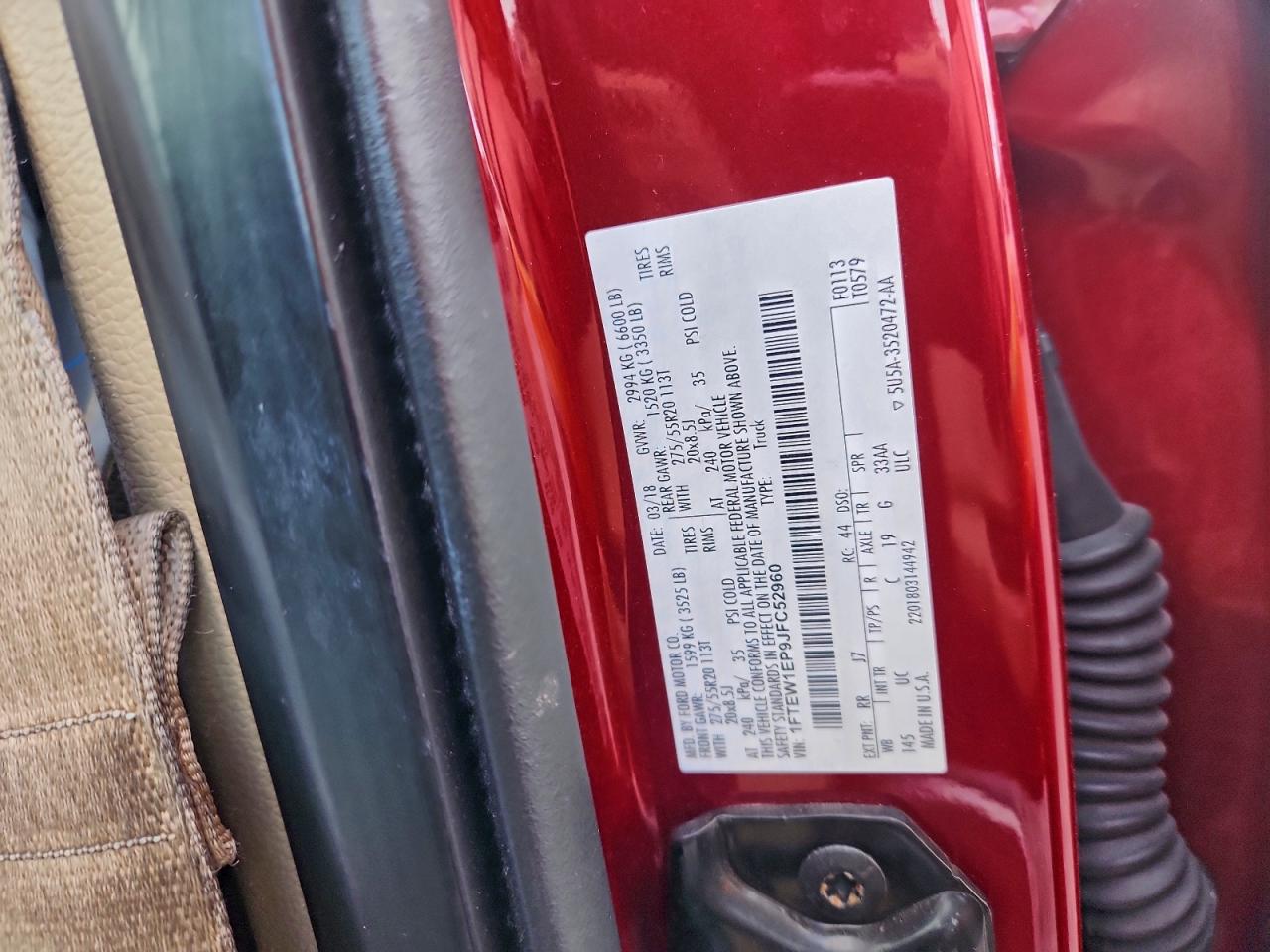 2018 FORD F150 SUPERCREW photo 12