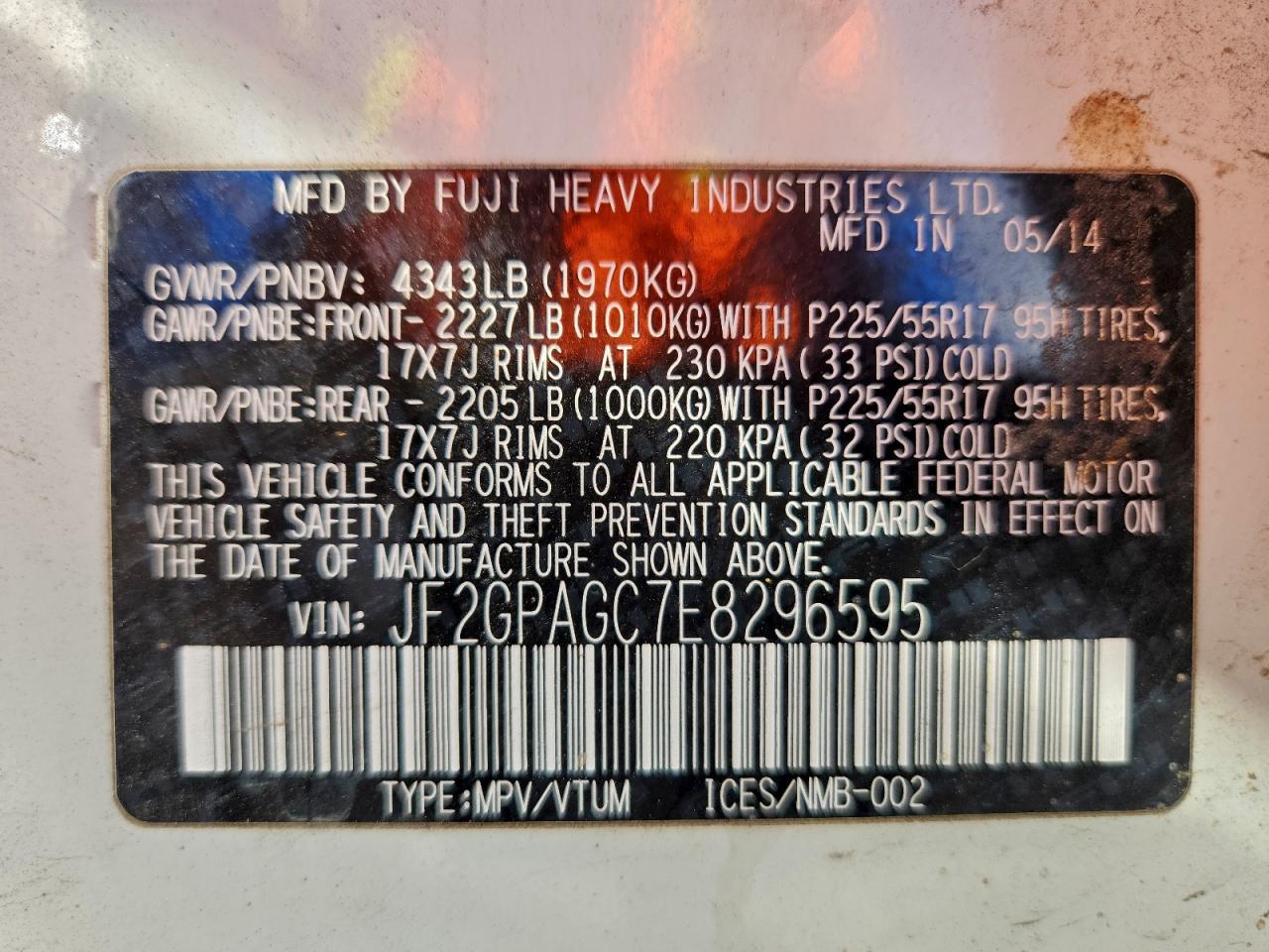 2014 SUBARU XV CROSSTREK 2.0 LIMITED photo 12