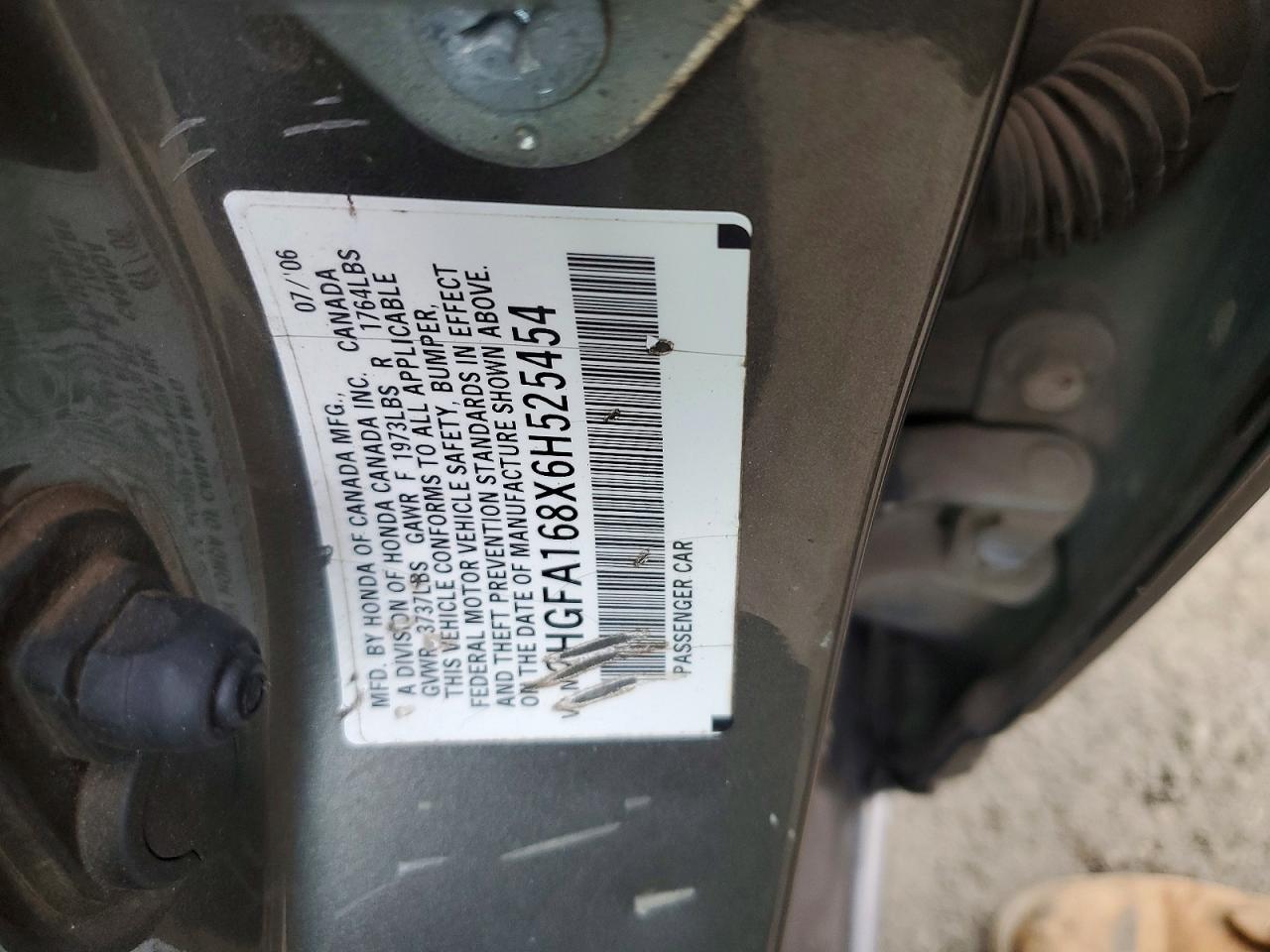 2006 HONDA CIVIC EX photo 12