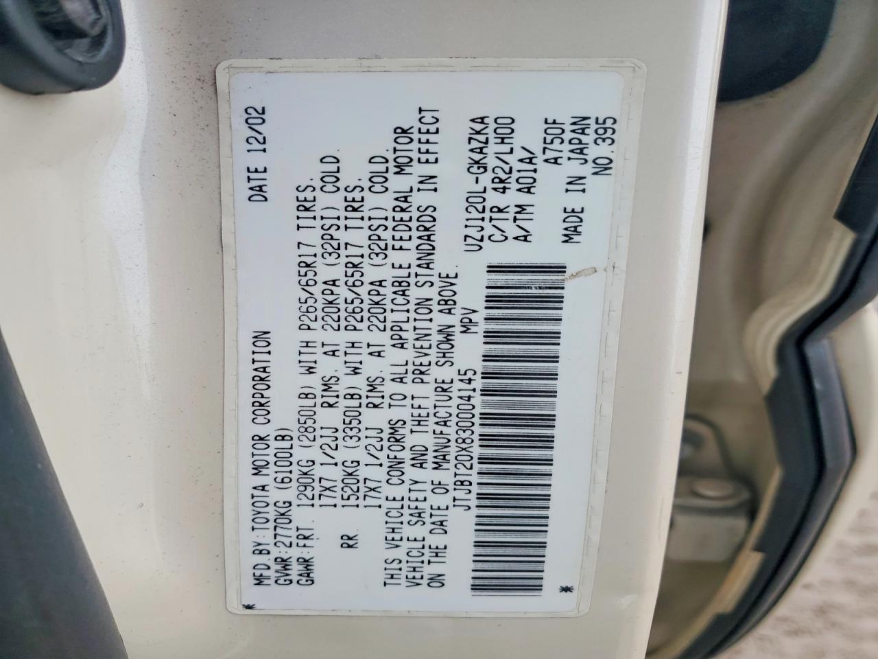 2003 LEXUS GX 470 photo 13