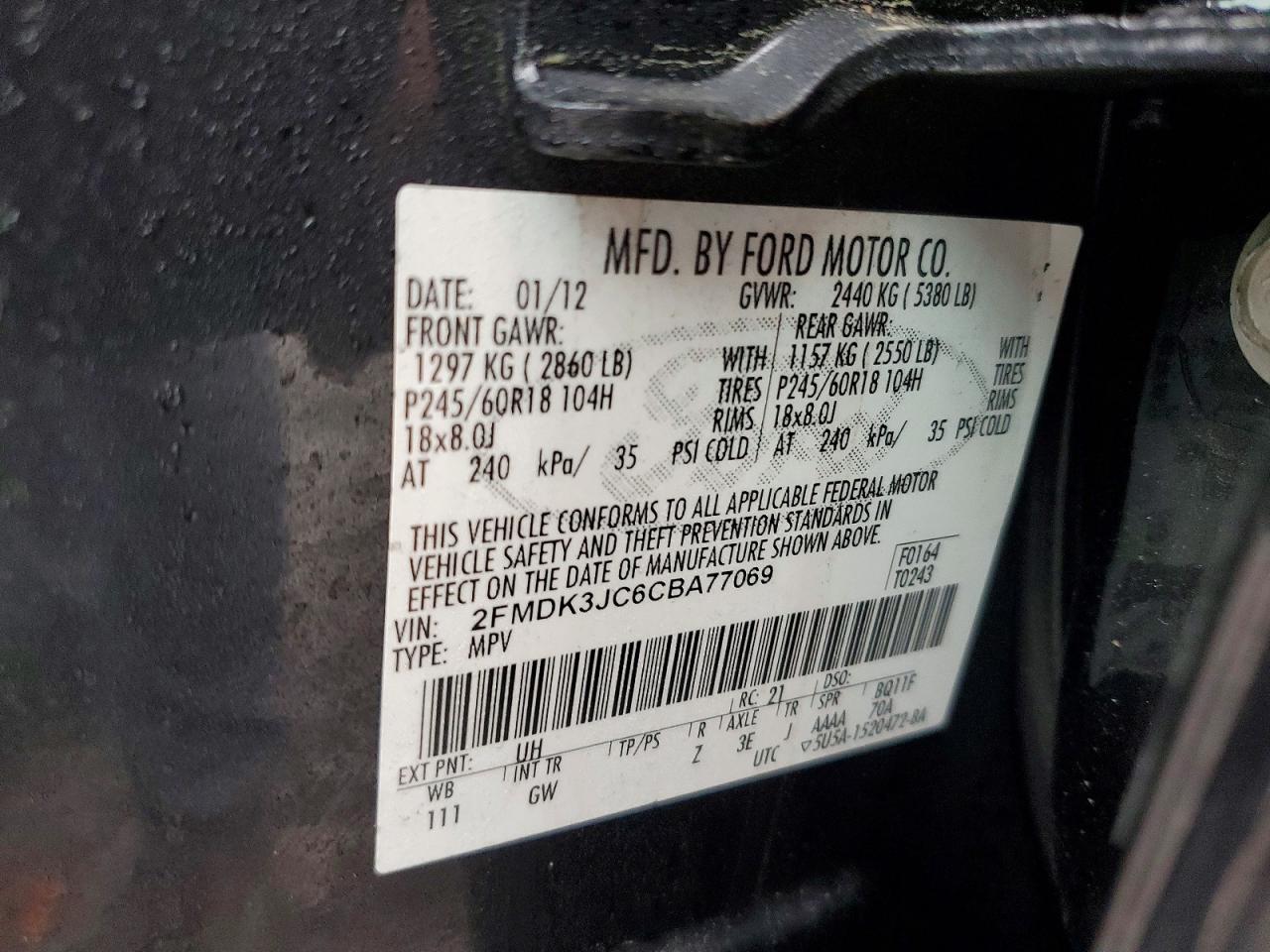 2012 FORD EDGE SEL photo 13