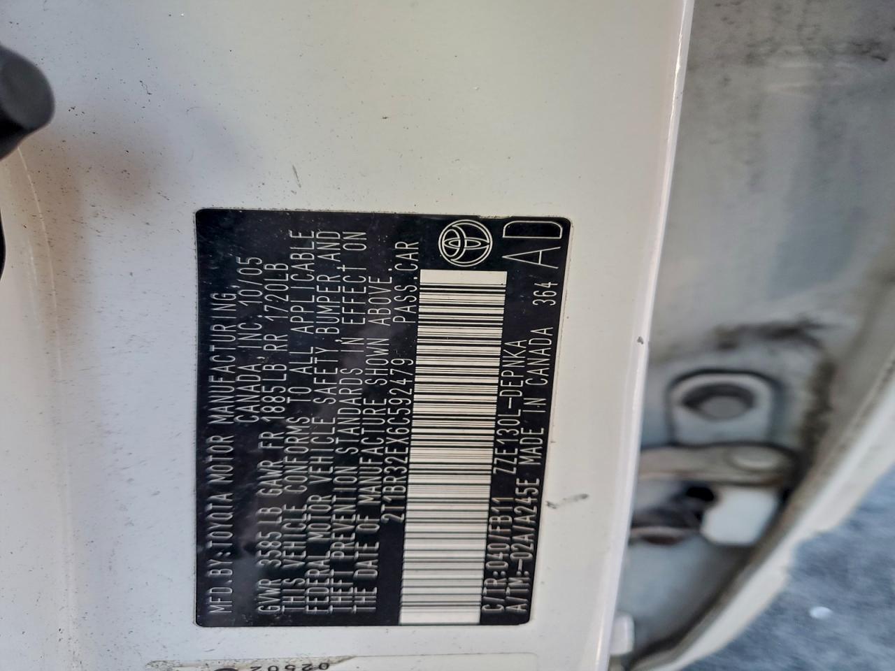2006 TOYOTA COROLLA CE photo 23
