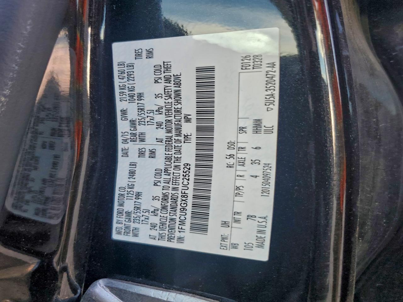 2015 FORD ESCAPE SE photo 13