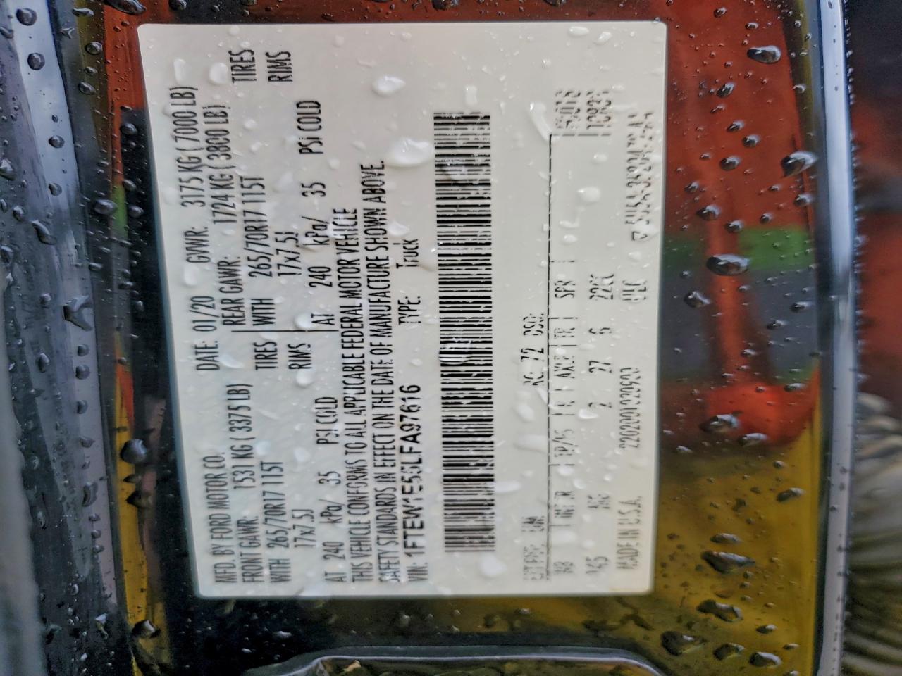 2020 FORD F150 SUPERCREW photo 12