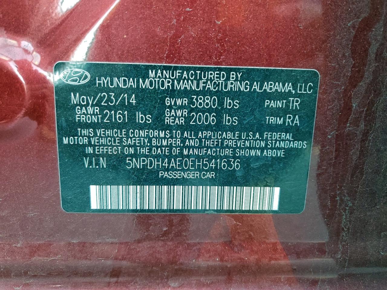 2014 HYUNDAI ELANTRA SE photo 13