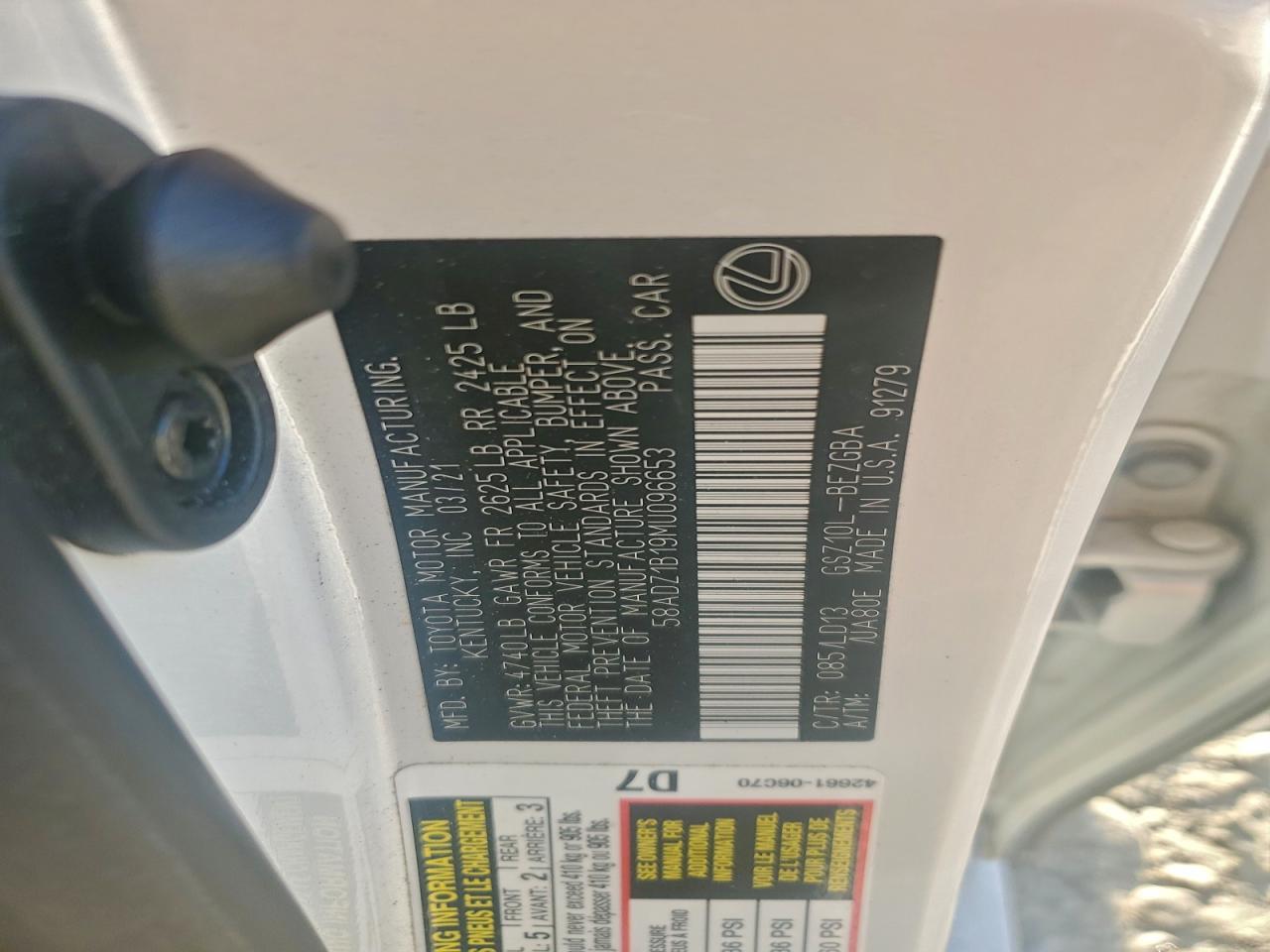 2021 LEXUS ES 350 BASE photo 45