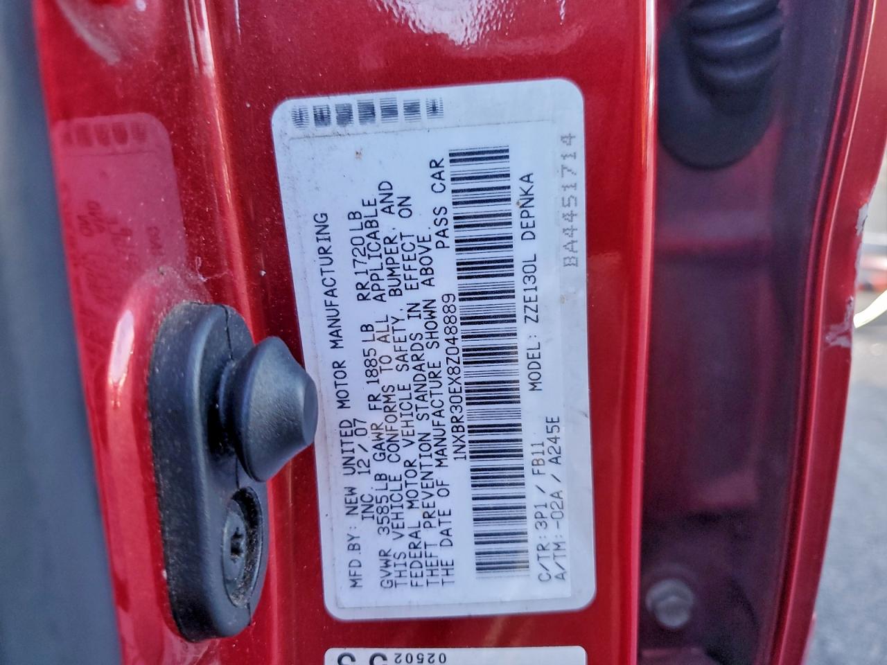 2008 TOYOTA COROLLA CE photo 13