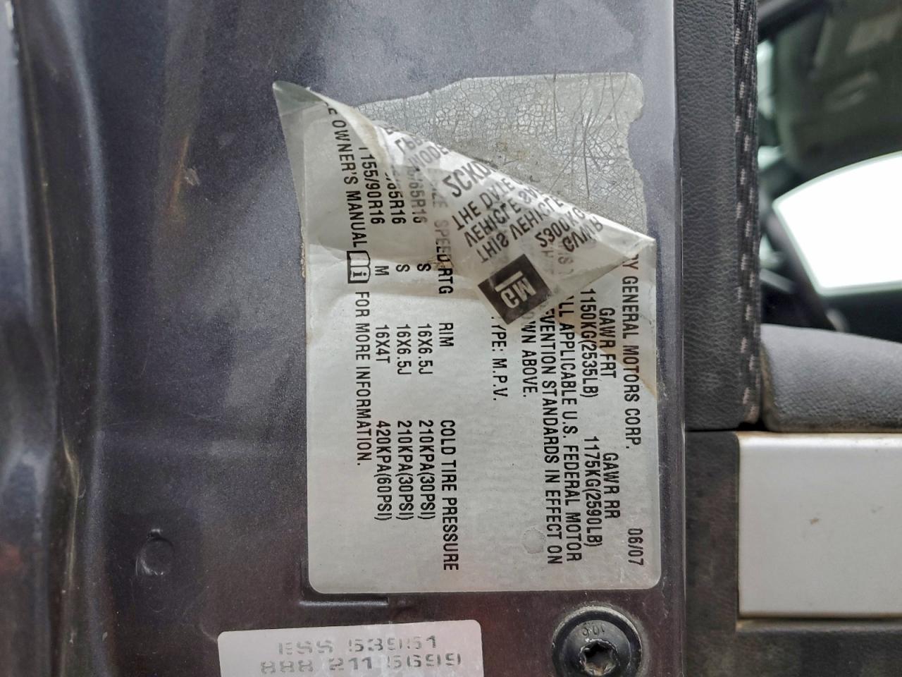 2007 PONTIAC TORRENT photo 12