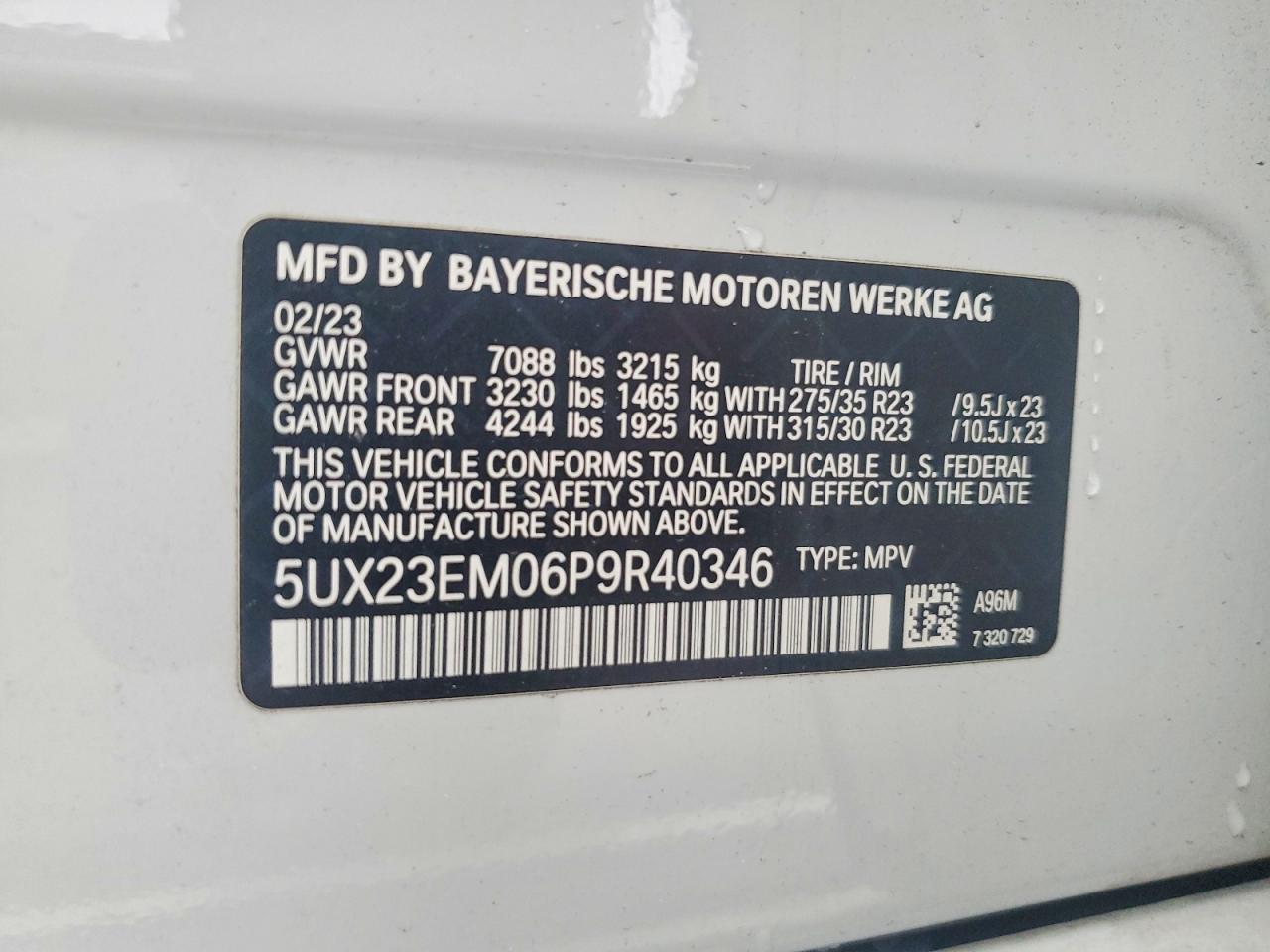 2023 BMW X7 XDRIVE40I photo 14