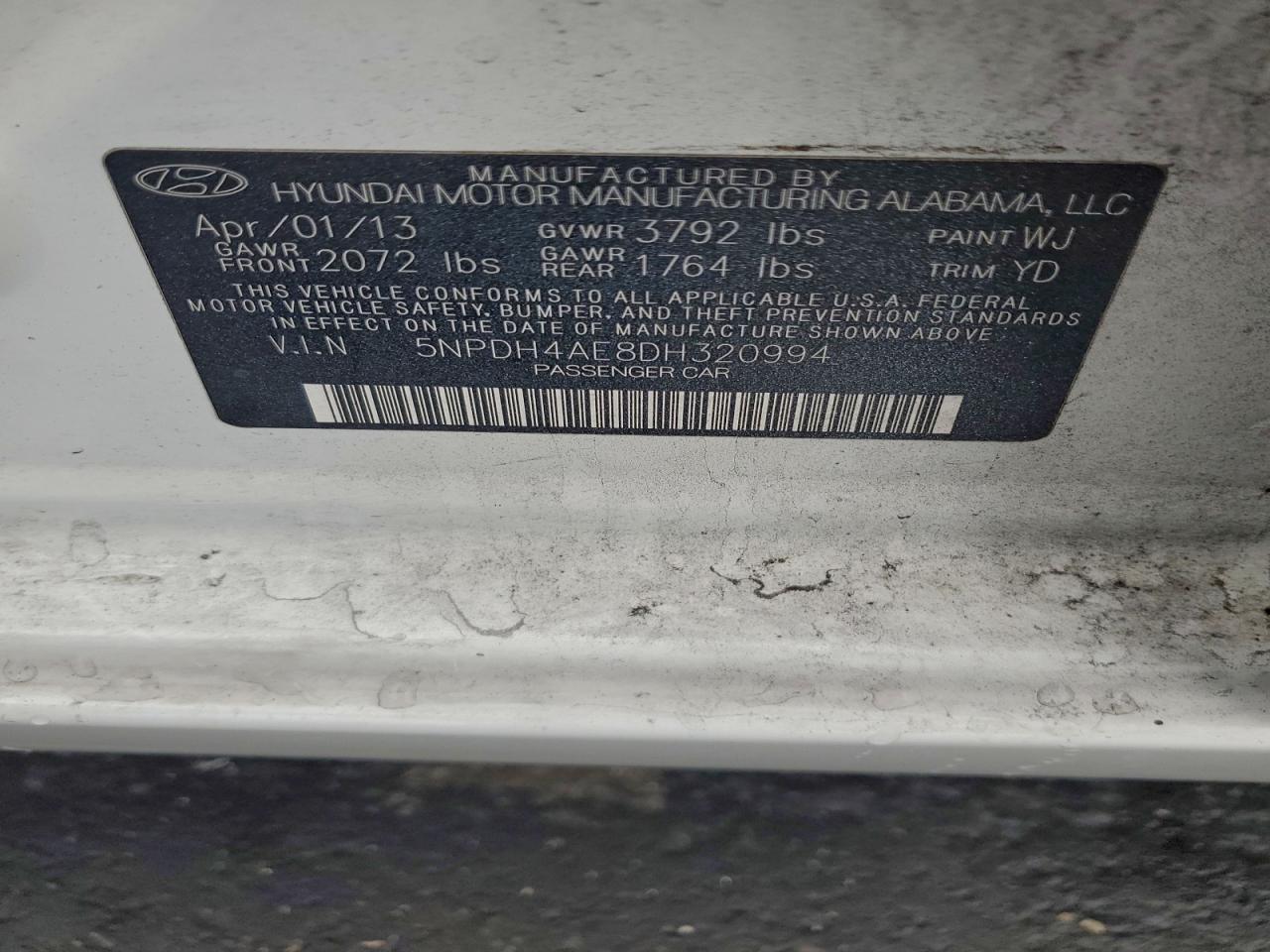 2013 HYUNDAI ELANTRA GLS photo 23