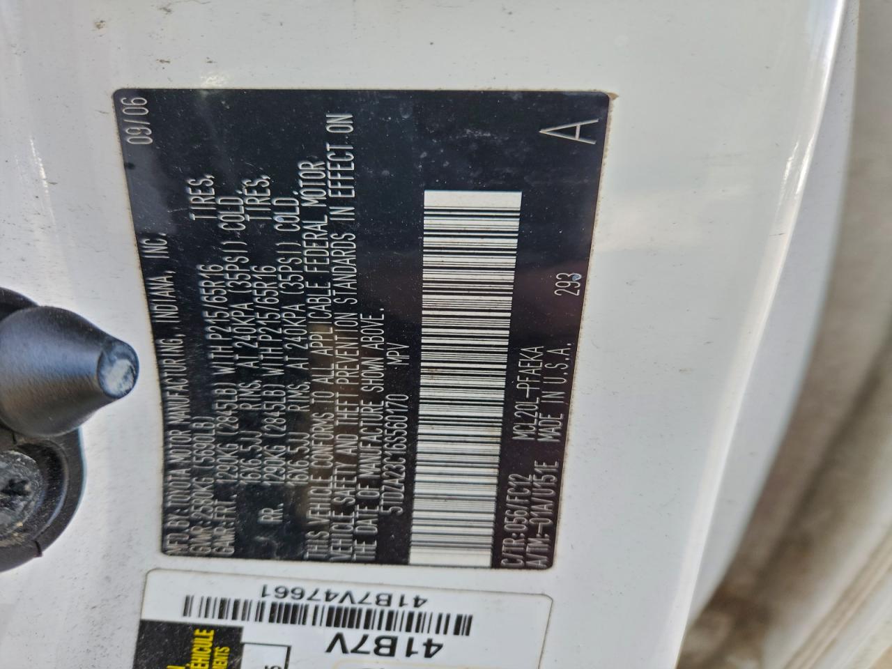 2006 TOYOTA SIENNA CE photo 49
