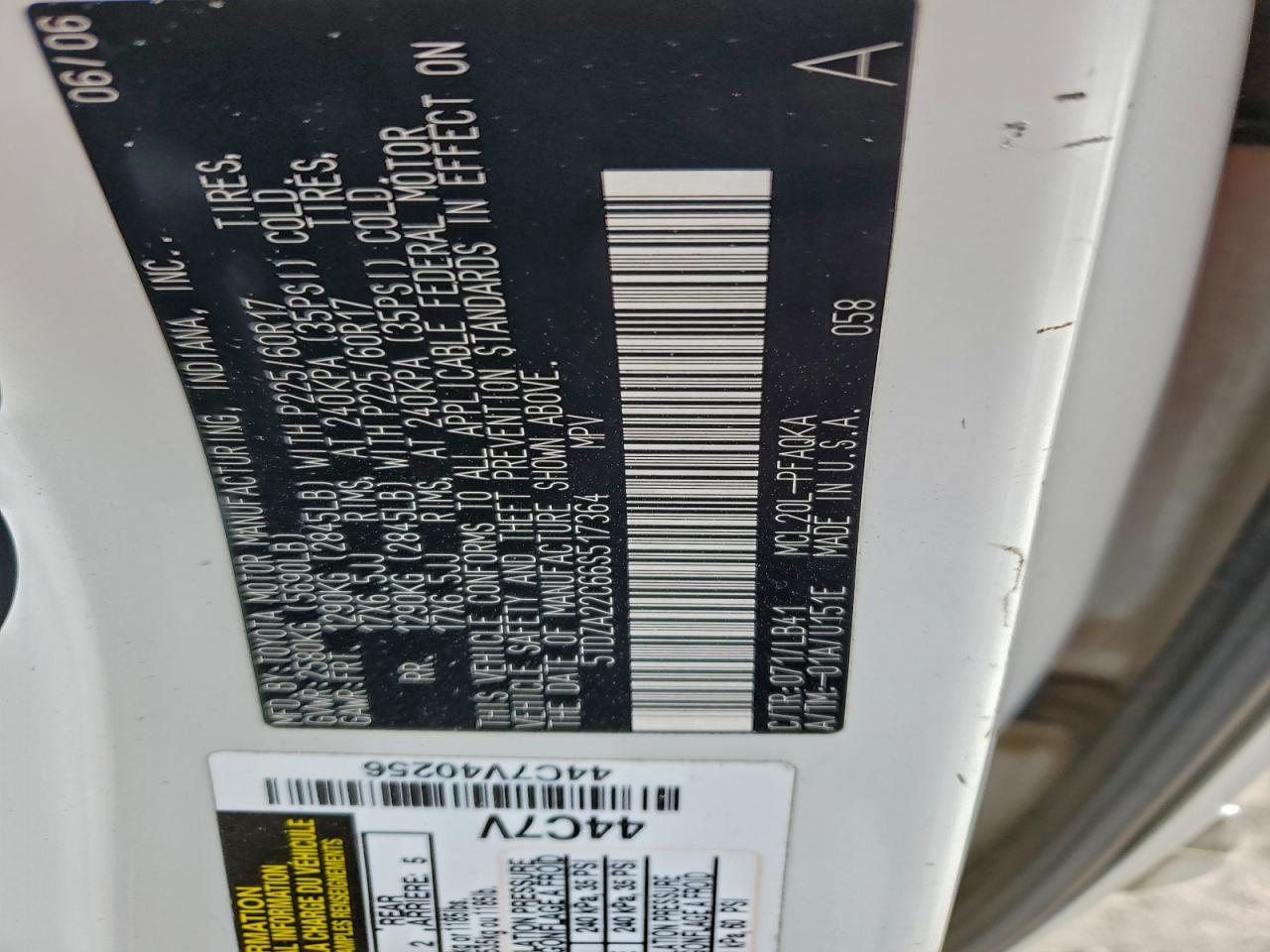 2006 TOYOTA SIENNA XLE photo 13
