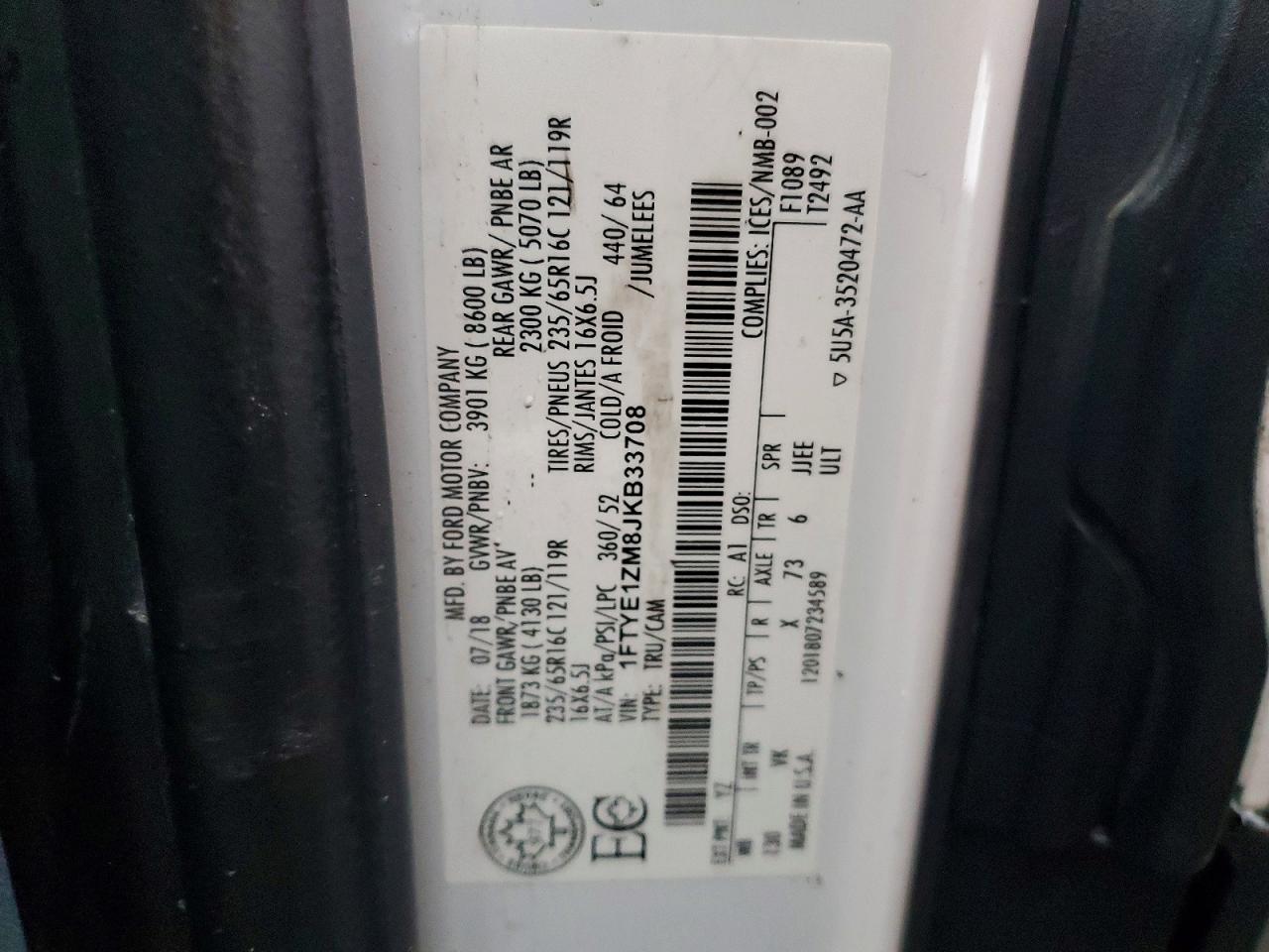 2018 FORD TRANSIT T-150 photo 13