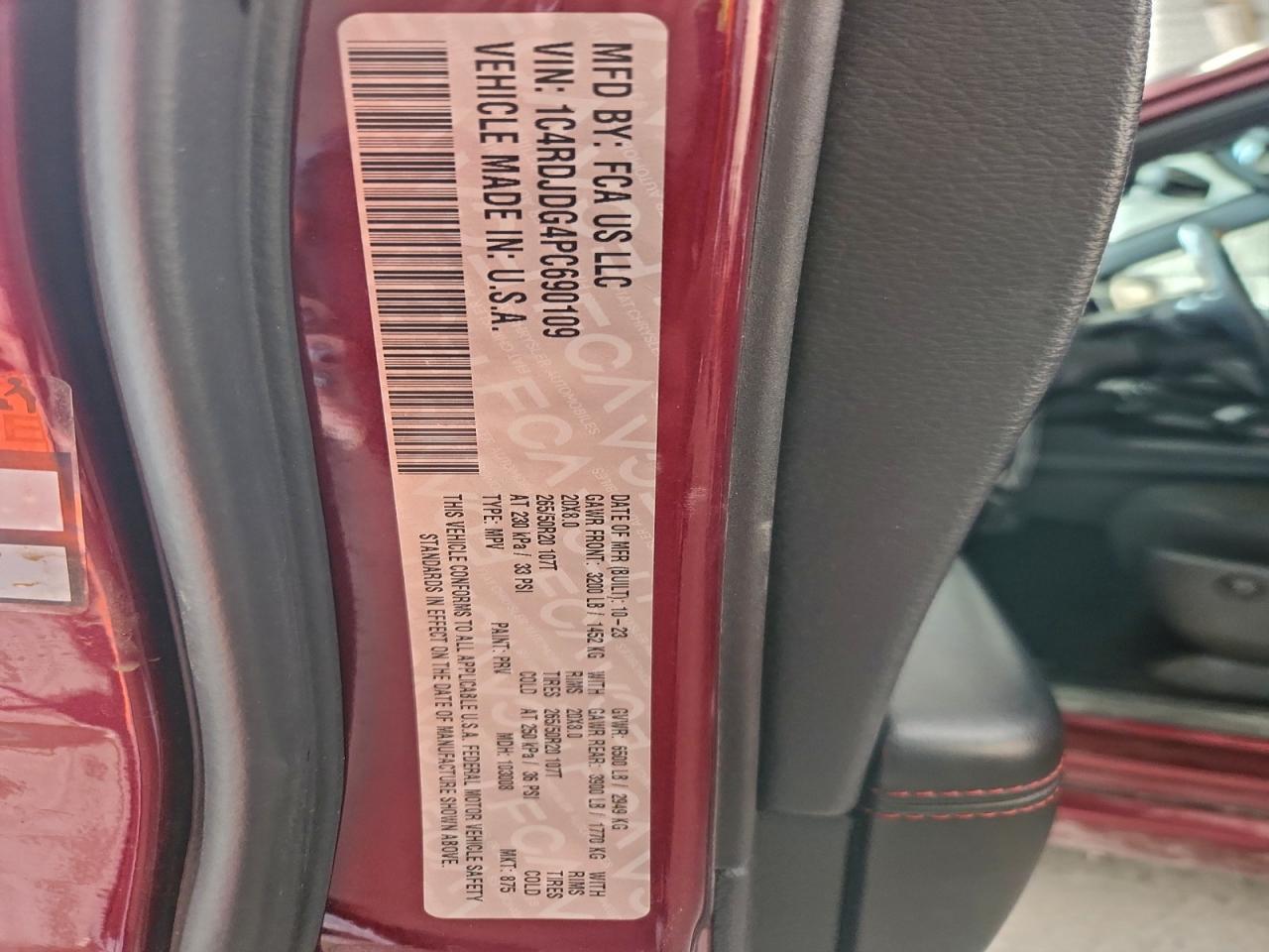 2023 DODGE DURANGO GT photo 14