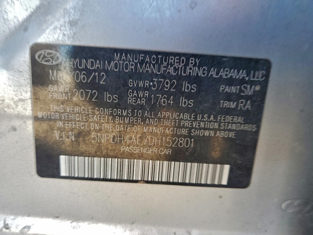 2013 HYUNDAI ELANTRA GLS photo 12