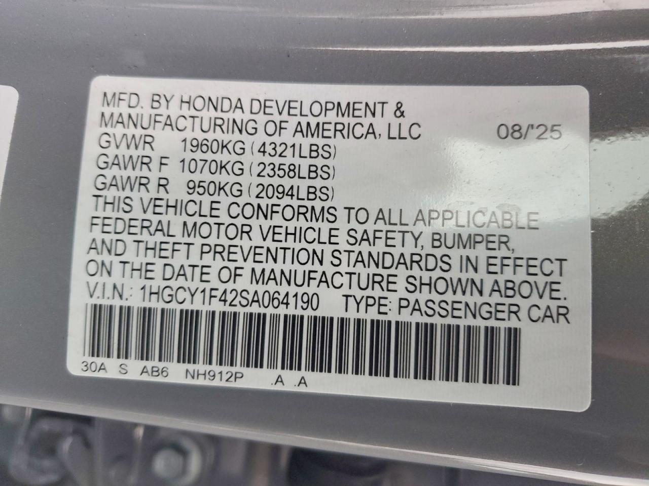 2025 HONDA ACCORD SE photo 23