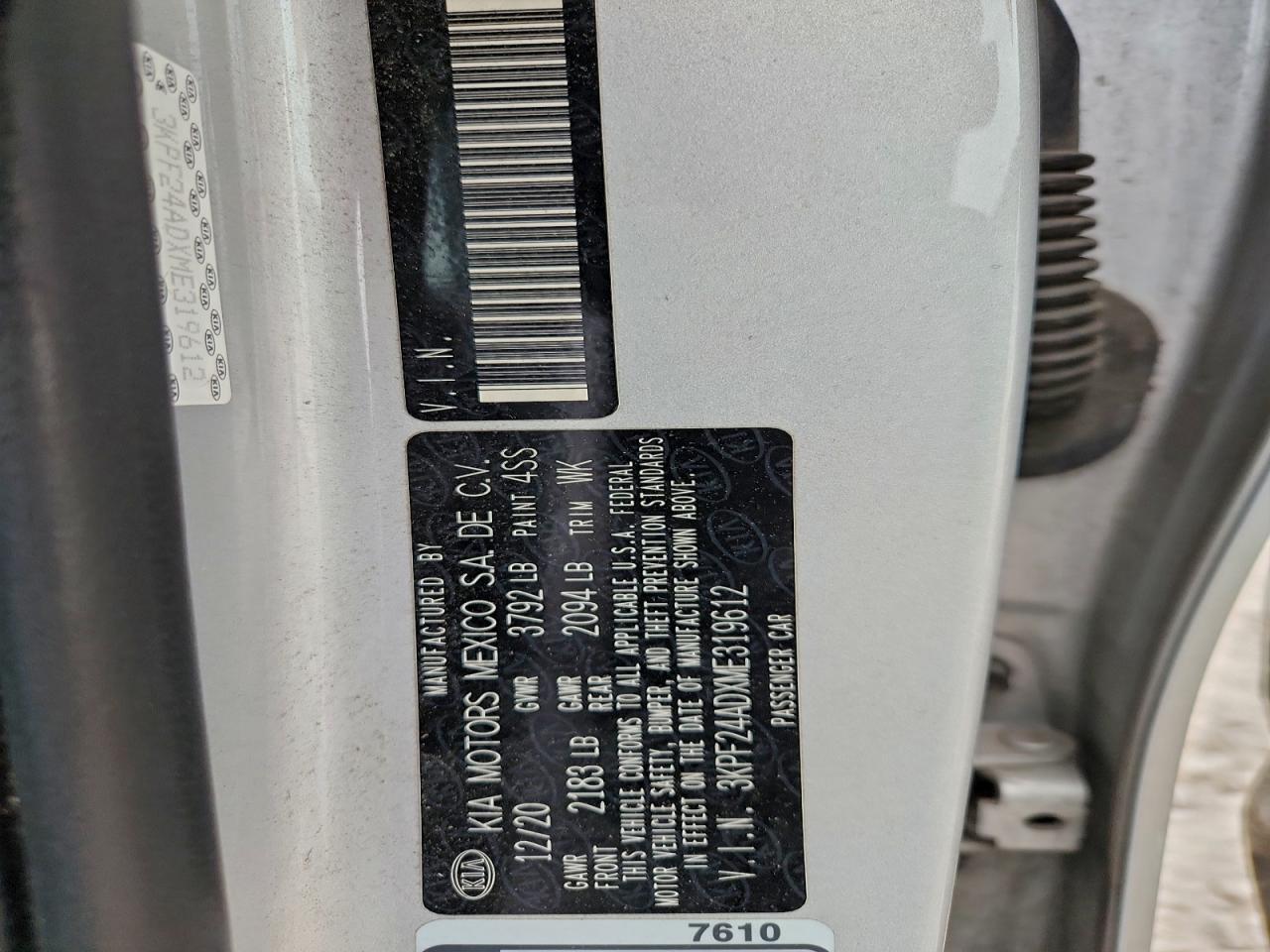 2021 KIA FORTE FE photo 12