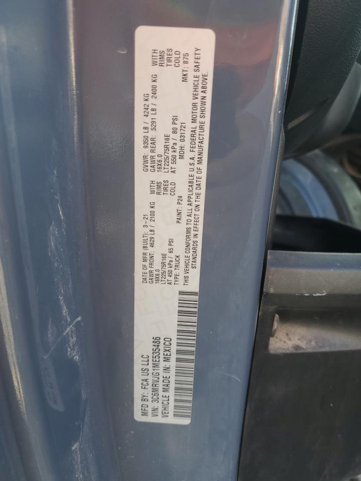 2021 RAM PROMASTER 3500 3500 HIGH photo 12