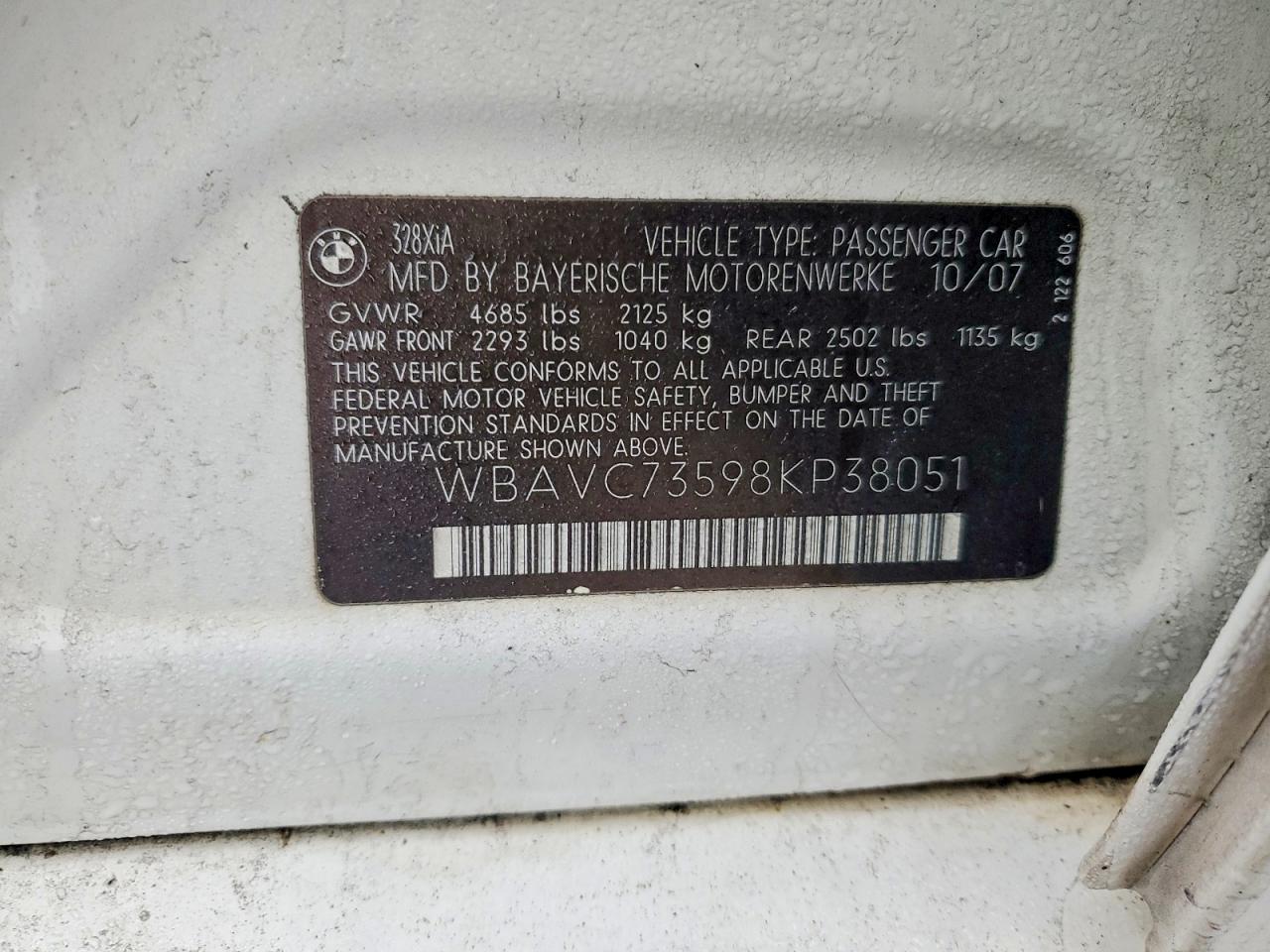 2008 BMW 328 XI SULEV photo 12