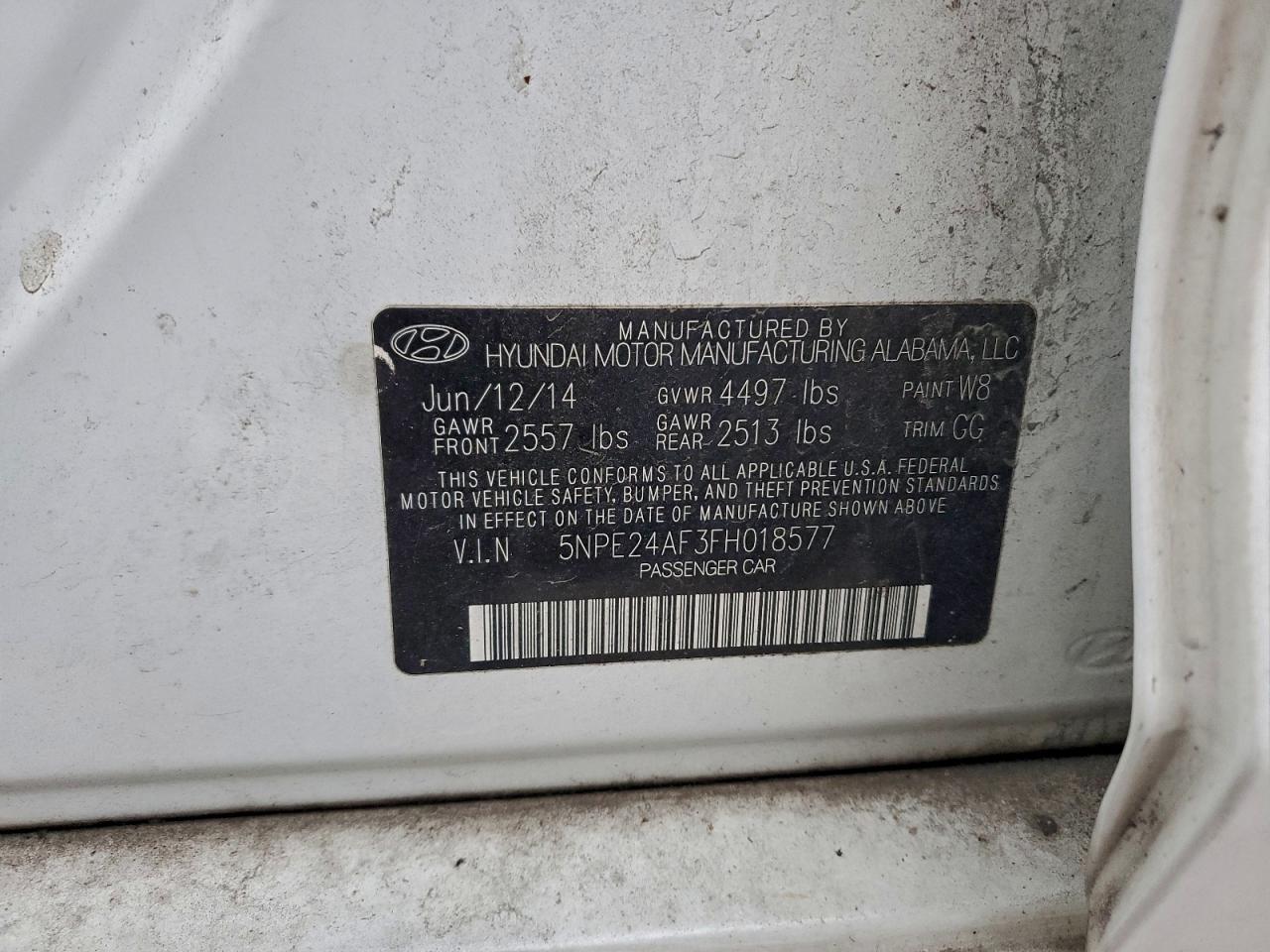 2015 HYUNDAI SONATA SE photo 12