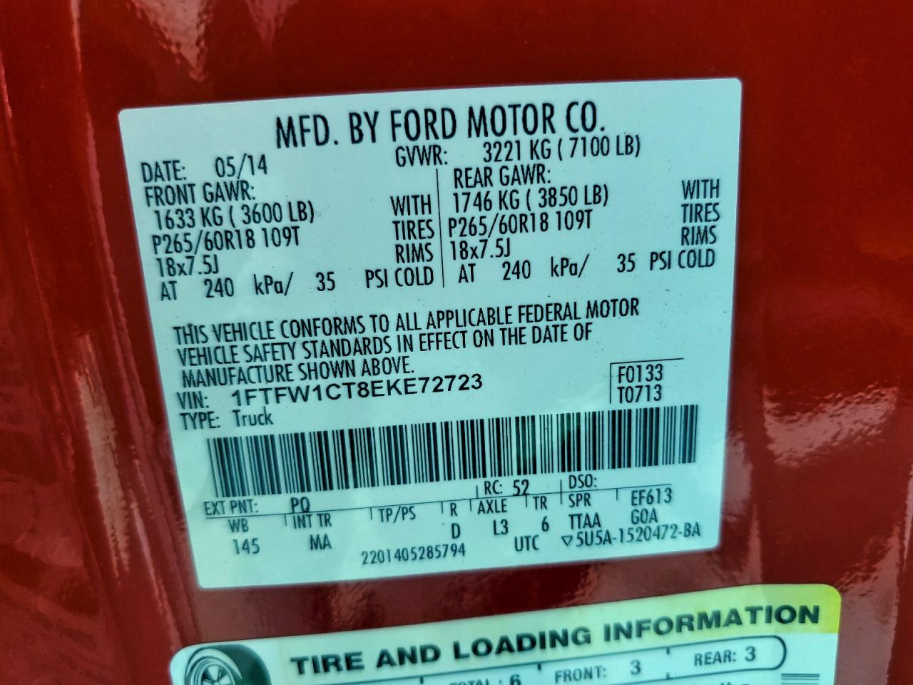 2014 FORD F150 SUPERCREW photo 12